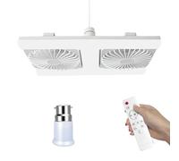 36x21cm Ventilateur de Plafond Silencieux,Double Rangée Lumières Ventilateur avec Lumiere et Telecommande 3 Vitesses et Dimmable LED Ventilateur de Plafond pour Salon Chambre à Couche (+Culot B22)
