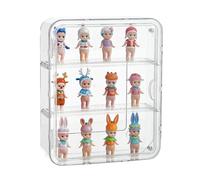 36x26x9cm Vitrine Murale pour Funko Pop Collection Figurine Manga Voiture Miniature Maquette,2 Etageres Acrylique Vitrine Transparent Rangement Boite Salon Exposition