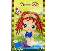 37-036 Carte de Vœux BONNE FÊTE pour Petite Fille Fée Papillon avec Enveloppe Format 12x17,5cm Célébrer un évènement ou fêter un prénom Sainte Patronne Sainte Catherine 25 novembre