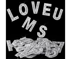 37 Autocollants de Lettre en Strass Bling Stickers Auto-Adhésifs en Cristal de Symbole Numéro Alphabet Autocollants de Lettre en Strass pour Art Artisanat Vêtements DIY