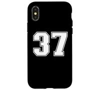 37 Correspondance Graphique des Sports d'équipe numéro Trente-Sept Entre Les équipes et Les universités Coque pour iPhone X/XS