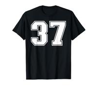 37 Correspondance Graphique des Sports d'équipe numéro Trente-Sept Entre Les équipes et Les universités T-Shirt Graphique avec Valeur
