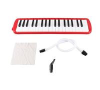 37 Key Melodica for Beginners | Portable Piano Keyboard Instrument with Carrying Bag | ABS Wind Blow Organ for Youngsters/Students/Adults | Includes Short & Long Mouthpieces (Rouge)