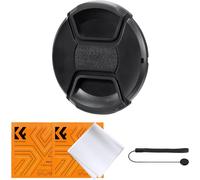 37 mm Lens Caps/Covers + Elastic Bands + 2 Cleaning Cloths Vacuum Packed Compatible with Canon Nikon Sony Olympus Fujifilm Pentax Panasonic Leica Camera