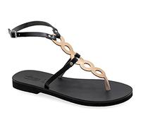 37 Multicolore 1 Emmanuela Sandales en cuir plat à la main, chaussures d'été avec des coupes de passage pour femmes, sandales de sangle avec des orteils fendus, et des bretelles à boucle ajustable