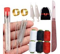37 Piece Hand Sewing Needle Sewing Tool Set,Portable Needles Thread Repair Tools,Multi-Purpose Needle And Thread Kit,Diy Hand Made Craft Set,Sewing Working Kit For Beginners