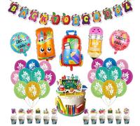 37 pièces Décoration Inscription à l'école, Décoration Premier jour D'école Garçons Filles, Garçons Filles de Ballons Guirlande, Introduction à l'école Ensemble de Décoration de Retour à L'école