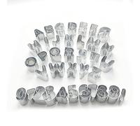 37 pièces emporte-pièces moules en acier inoxydable ustensile de cuisson 3D dessin animé numéro lettre pour les amateurs de pâtisserie moule à biscuit facile à utiliser