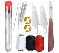 37 Pièces Ensemble D'outils De Coutured, Sets De Coutured Pour À La Main Avec Bobines De Fil, Aiguilles, Enfile-Aiguilles, Découseur Et Tube De Rangement, Aiguille De Quilting
