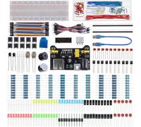 37 Values 480 Pieces Fun Electronic Components Kit with Power Module,Connection Wire,Precision Potentiometer,Compatible with STM32,Raspberry Pi,Arduino