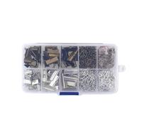 370 Pièces Fermoirs de Fixation en Métal, Lot DIY | Cache les Bords Effilochés, Facile à Utiliser, pour Bracelet et Loisirs Créatifs, Anneau de Jonction