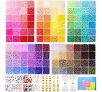 37000pcs 3mm Seed Beads For Jewelry Making,120 Colors For Bracelet Making,Small Seed Beads With Letters For Diy Crafts Gifts