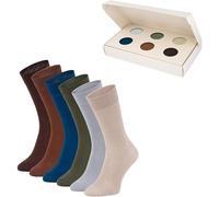 ZOOKSY - Chaussettes Longues en Coton 6 Paires I Unisex pour Adultes I Chaussettes pour Tous les Jours I Chaussettes Unisexes, Confortables I Chaussettes de Sport I Taille: 41-46 I earth box