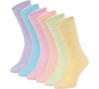 Zooksy Pack 6 Paires Chaussettes Longues Coton Sport Taille: 41-46 Pastel Box
