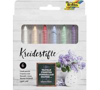 [370609] folia Set de 6 crayons craie, couleurs assorties