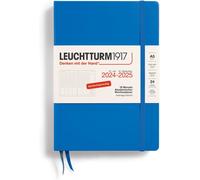 370637 Agenda Semainier Académique 2025, Format A5, Couverture Rigide, 18 Mois, Ligné, 80 G, Bleu Ciel