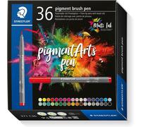 [371 C36] STAEDTLER Feutre pigment brush pen, étui carton de 36