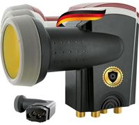 371 Quad Lnb Sun Protect Digital Résistant À La Chaleur Capuchon Lnb Accessoires Pour Parabole Raccordement Direct Protection Contre Les Intempéries Contacts Dorés Anthracite[Video1265]