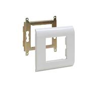 37253 Plaque de finition murale - Support pour Plastron - Fixation à Vis - Type Mosaic, Blanc
