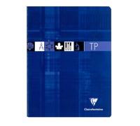 Clairefontaine 3727C Un Cahier Agrafé de Travaux Pratiques - 17x22 cm - 80 Pages Grands Carreaux 90 g et Unies 125 g - Couverture Carte Pelliculée - Couleur Aléatoire