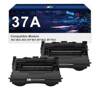 37A CF237A Lot de 2 cartouches de toner de rechange pour imprimante HP 37A CF237A pour Enterprise M607n M608dn M609 M608n M607dn M608x M609x MFP M632 M631 M631h M633fh Noir