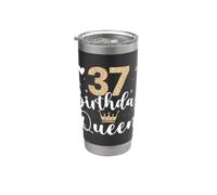 37e anniversaire reine 37 ans trente-sept ans Gobelet isotherme en acier inoxydable double paroi