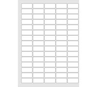 37x16mm, 375 Étiquettes, Blanc Mate Papier, 5 A4 Feuilles, Laser Copieur Jet Stickers