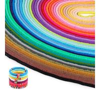 38 000 perles en argile polymère multicolore, 100 brins, perles d'espacement plates et rondes Heishi pour la fabrication de bijoux