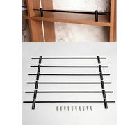 38 35 30 25 12 pouces garde-corps for étagère en bois, 2 4 6 pièces tige de poteau décoratif de clôture en aluminium avant de placard, bouchon de garde-corps d'étagère robuste(6pcs,22in(56cm))