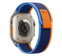 38-40-41-S10 42mm - Light Blue Orange 9boucle De Sentier En Nylon Correa Pour Apple Watch Ultra 2 Bandes 49mm 45mm 44mm 42mm 46mm 41mm Bracelet Iwatch Série 10 9 8 7 6 5 Se