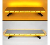 38'' 72 LED Bande de Flash de fréquence d'urgence, 15 Mode Scintillant IP65 Montage de boulons Lourds imperméables pour Les Chariots de Neige de sécurité des véhicules (Ambre)