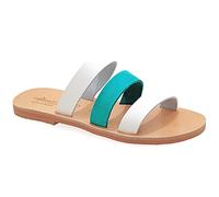 38 Multicolore 2 Emmanuela Sandales dans un ancien style grec, sandales plates en cuir à la main avec orteils ouverts, chaussures d'été de haute qualité pour dames