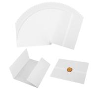 38 Pièces Couvertures d'Invitation en Vélin 13x18cm Papier Vélin Pré-Plié Veste en Papier Vélin Translucide Imprimable pour Mariage Anniversaire Pendaison de Crémaillère