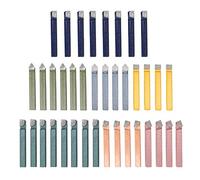 38 pièces ensemble d'outils de tournage de tour professionnel à pointe de carbure kit de coupe de haute précision pour l'usinage du travail des métaux acier au carbure C6 7 types (5/16")