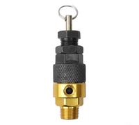 38 pour BSP Soupape de surpression noire pour compresseurs d'air, construction en laiton solide pour une gestion sûre de la pression (3/8-8 kg)