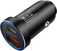 38 W USB C 12 V Adaptateur Allume-Cigare （PD&QC3.0 Chargeur Allume-Cigare ） pour iPhone 17 16 15 14 13 12 11 Pro Max Samsung Galaxy Note 20 10 S21 20 10