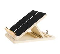 38 x 30 cm - Couleur bois d'origine - Planche inclinée portable en bois - Avec planche inclinée réglable et étirement du mollet - Appareil d'entraînement portable pour améliorer l'agilité