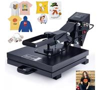 38 x 38 CM Presse à Chaud pour T-Shirt 1400 W Machine de Presse de la Chaleur Sublimation Transfert de Textile Polyvalente pour T-Shirts/Coussin/Sac