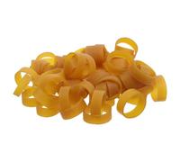 380 Pièces Large Élastique en Caoutchouc Jaune, Très Résistant | Bandes Plates Vives, Repérage Rapide, Usage Maison et Garage, pour Outils, Courrier et Tri Simple