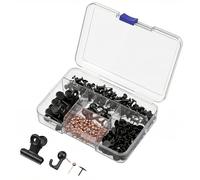 380 punaises, épingles, punaises et Trombones, 5 Styles multifonctionnelles Noires pour Photos, Notes, œuvres d'art, dans Une boîte de Rangement Pratique pour la Maison, Le Bureau ou l'université