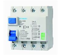 380 V AC 40 A C40, interrupteur différentiel pur RCCB, sauvetage, 4P 4 pôles, occupe 4 modules, montage sur barre DIN, 30 mA, 6 KA 6000 A, 415 VAC triphasé, courbe B