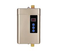 3800W Chauffe-eau Électrique Instantané Sans Réservoir Chauffe-eau Instantané Cuisine Salle De Bains Douche Débit Chaudière À Eau chauffer rapidement(Gold)
