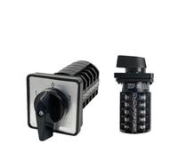 380V 10A 5 Levels 3 Position Dual Power Control Circuit Changeover Rotary Cam Switch Black LW8-10/5 NWPNLXEA(01)