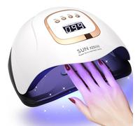 380W Lampe UV Ongles Gel avec 81 Perles, 4 RéGlages De Minuterie Lampe Uv Ongles Semi Permanent Avec LCD Ecran, Capteur Automatique UV Lamp Nails pour Maison et Salons de Manucure Professionnels