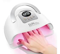 380W Lampe UV Ongles Gel, Professionnelle Lampe UV Ongles avec 81 perles / 4 Minuteries, écran LED, Capteur Automatique, Poignée Portable séchoirs à ongles pour Durcir le Vernis à Ongles en Gel, Blanc