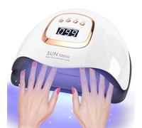 380W UV LED Nail Lamp,Sécheur de gel de vernis à ongles avec 81 perles, lampe UV pour ongles avec 4 réglages de minuterie, Sécheur LED de gel pour vernis à ongles avec capteur automatique, écran LCD