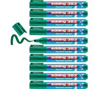 383 Marqueur Pour Chevalets-Vert-10 Marqueurs-Pointe Biseautée 1-5 Mm-Marqueur Pour Écrire,Dessiner Et Marquer Sur Du Papier Pour Tableau De Conférence-Ne Déborde Pas-Ne Sèche Pas