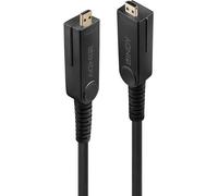 Lindy cble Micro-HDMI 2.0 18G Hybride Fibre Optique avec connecteurs HDMI & DVI Détachables, 30M