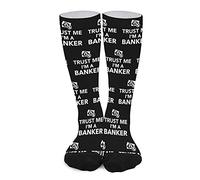 385 Chaussettes Pour Homme Femme Croyez-Moi, Je Suis Banquier Chaussettes Basketball Durable Décontractées Chaussettes De Travail, Pour Course À Pied, Gym, 40cm
