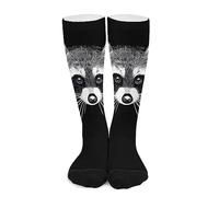 385 Équipage Chaussettes Fougère Raton Laveur Chaussettes De Sport En Maille Stretch Confortables Chaussettes De Bureau, Pour Cyclisme, Course À Pied, 40cm